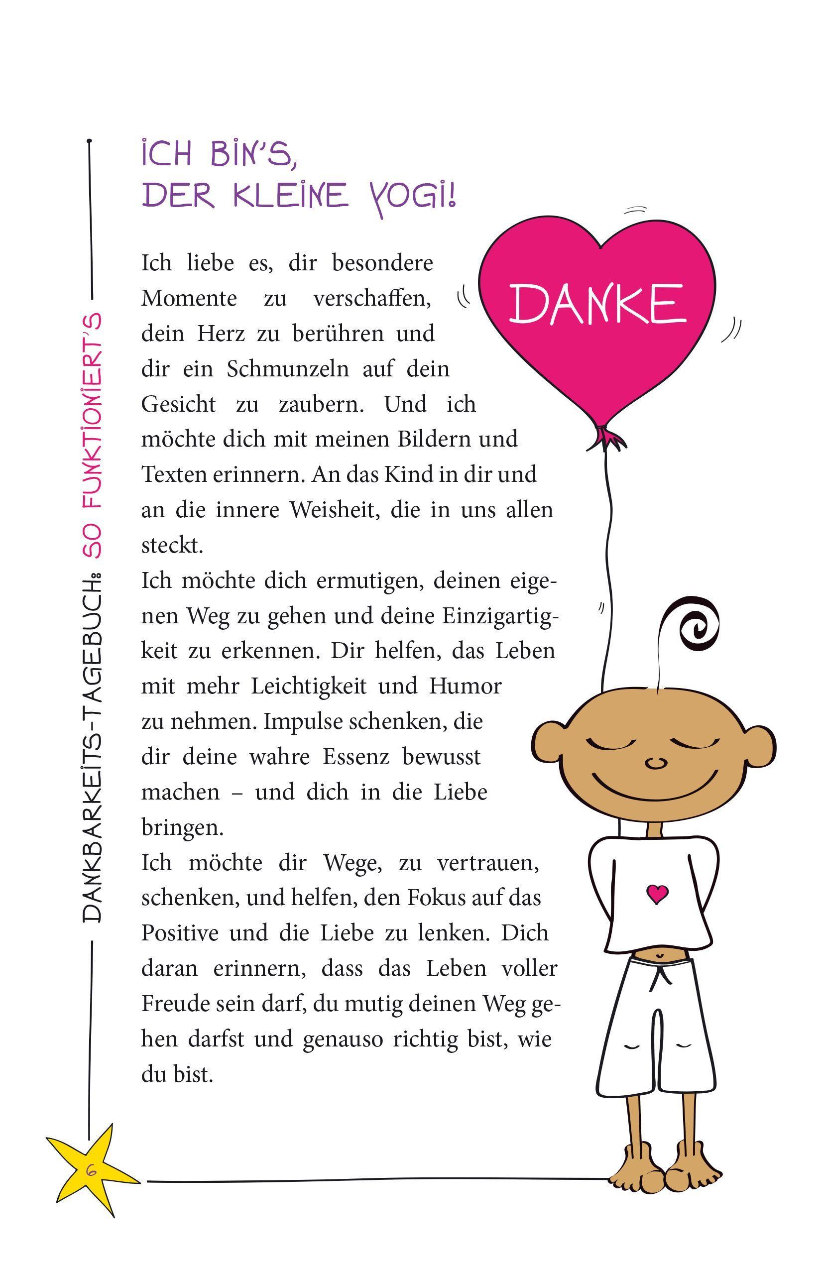 Beispielinhalt (Bild) Der kleine Yogi Dankbarkeitstagebuch