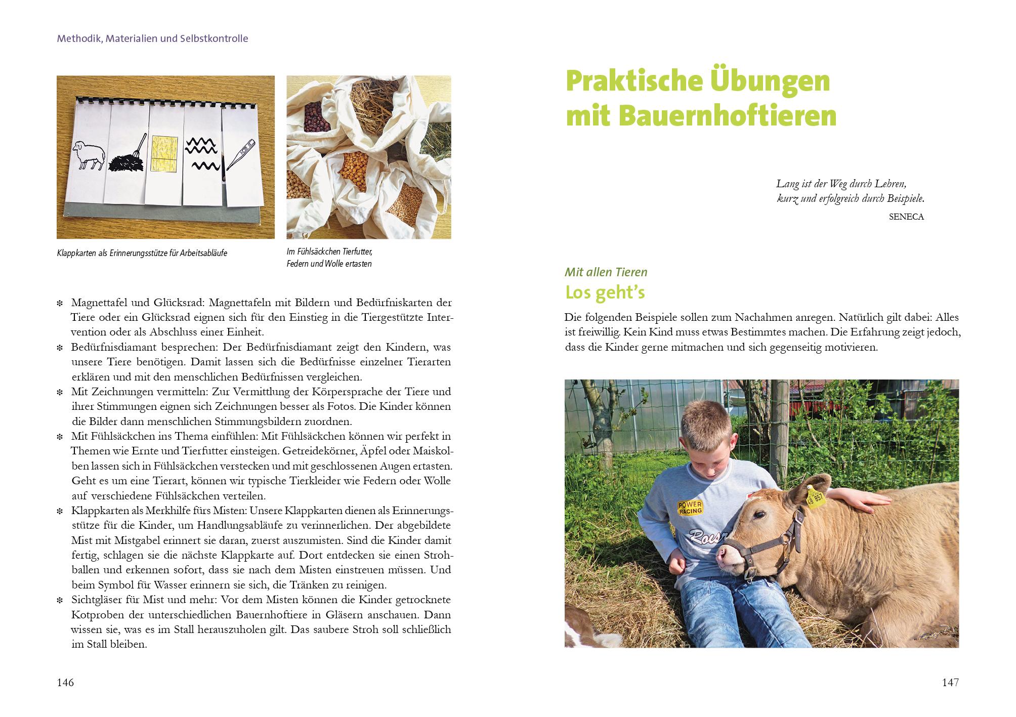 Beispielinhalt (Bild) Bauernhoftiere bewegen Kinder