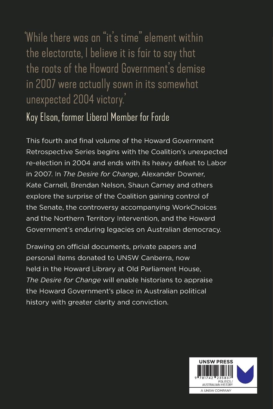 Rückseitencover The Desire for Change, 2004-2007