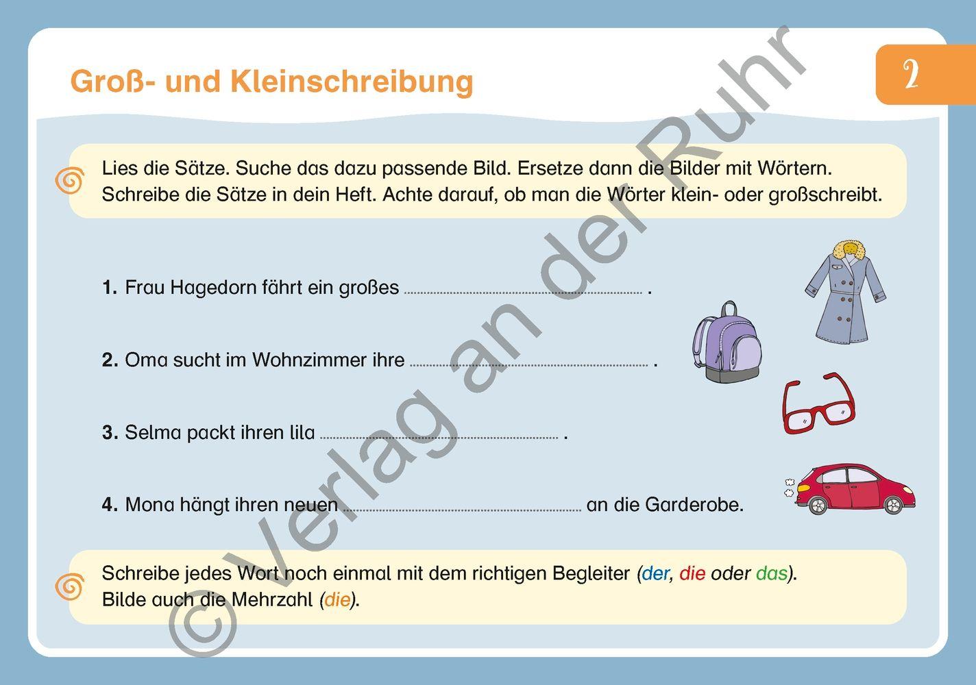 Beispielinhalt (Bild) Die Rechtschreib-Übungskartei - Klasse 3/4