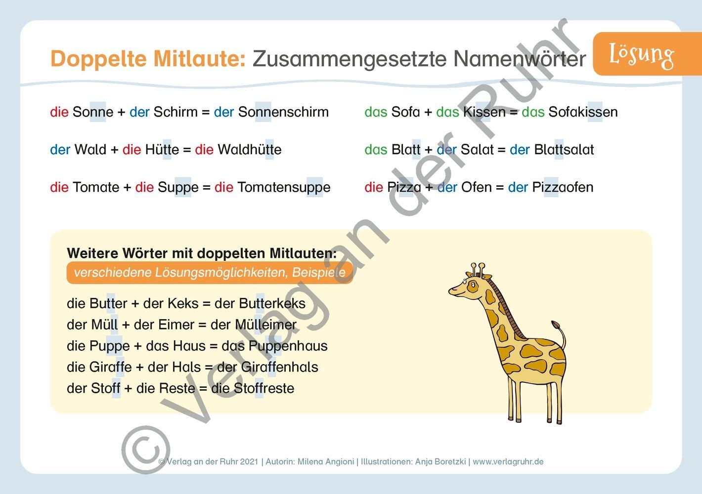 Beispielinhalt (Bild) Die Rechtschreib-Übungskartei - Klasse 3/4