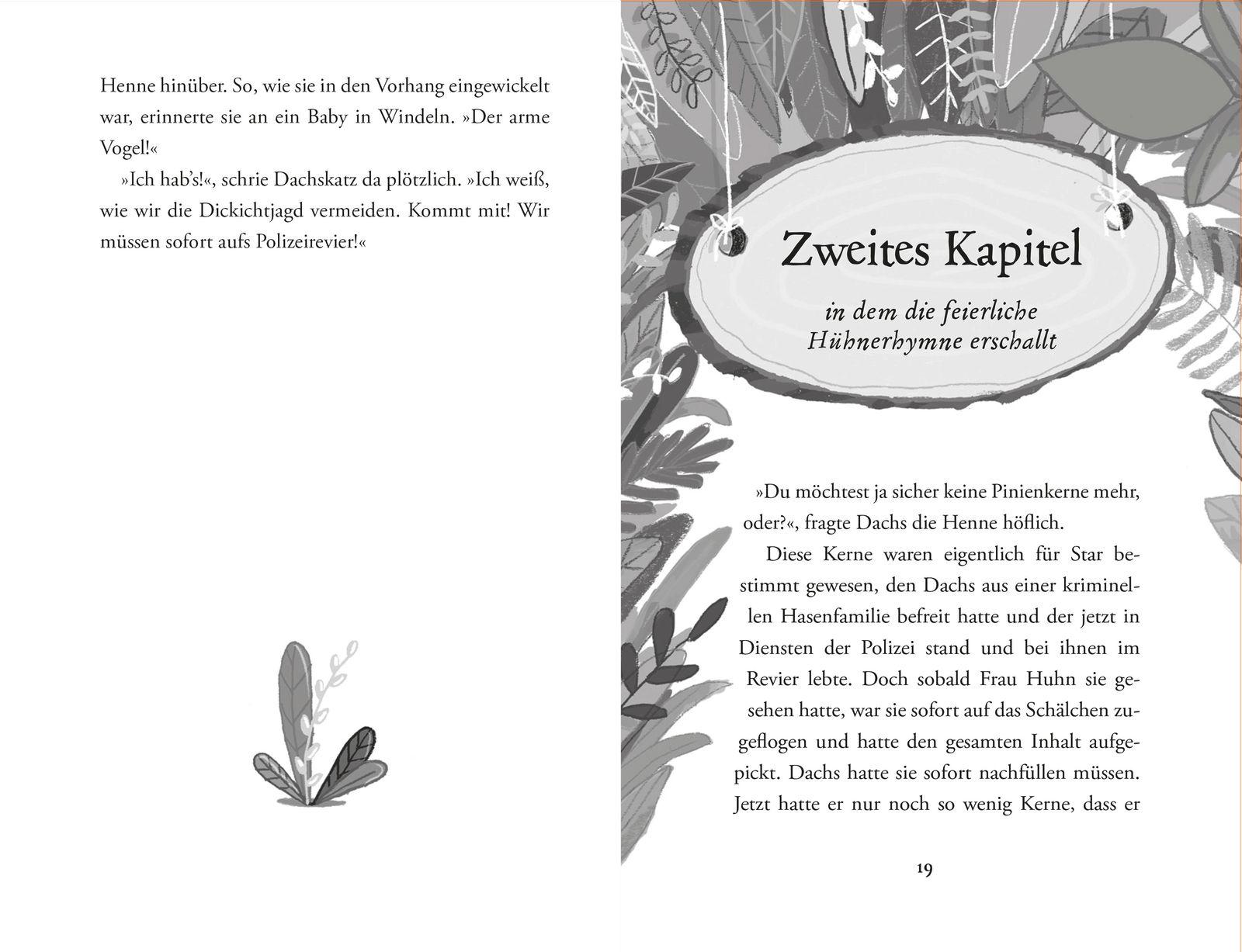 Beispielinhalt (Bild) Dachs im Dickicht - Das letzte Huhn
