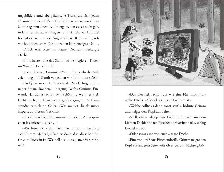 Beispielinhalt (Bild) Dachs im Dickicht - Das letzte Huhn