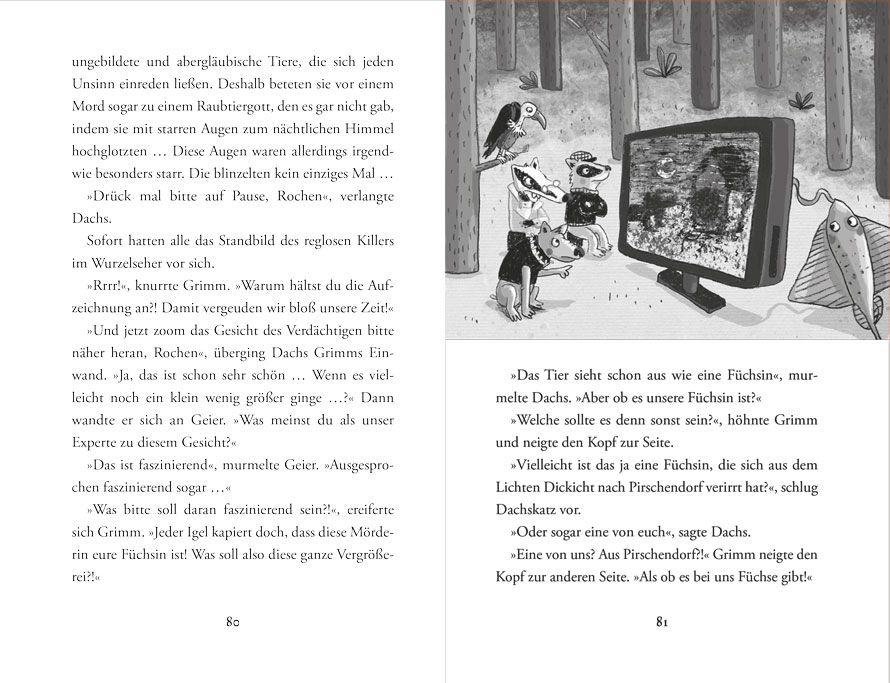 Beispielinhalt (Bild) Dachs im Dickicht - Das letzte Huhn