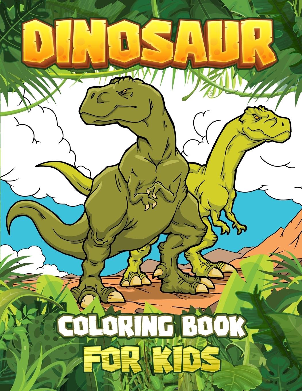 Vorderes Coverbild DINOSAUR COLORING BOOK for kids