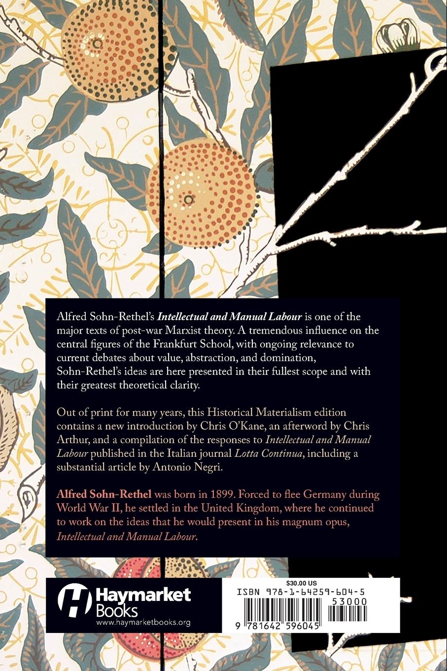 Rückseitencover Intellectual and Manual Labour