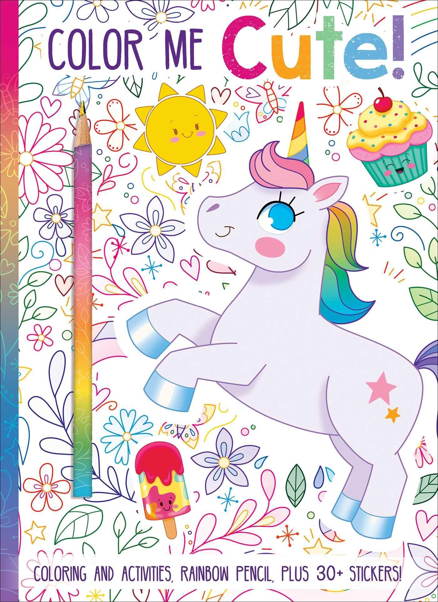 Vorderes Coverbild Color Me Cute! Coloring Book with Rainbow Pencil