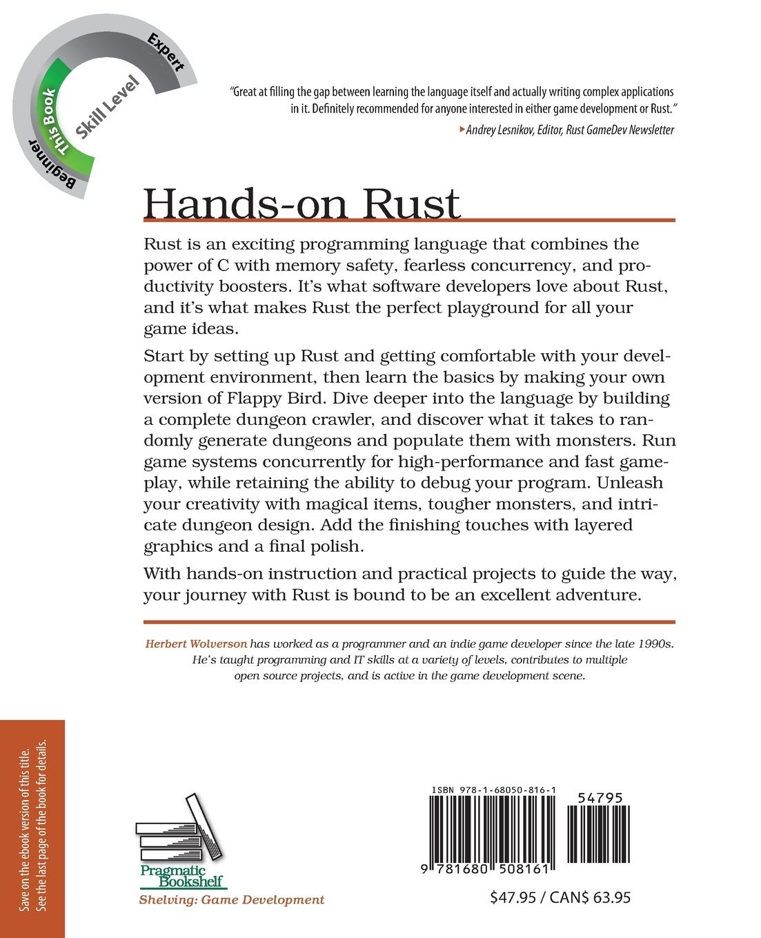 Rückseitencover Hands-On Rust