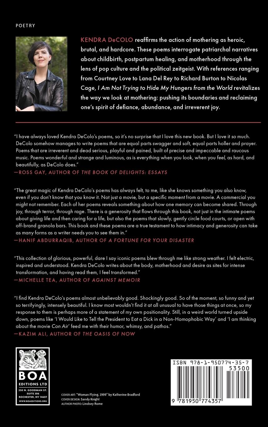 Rückseitencover I Am Not Trying to Hide My Hungers from the World