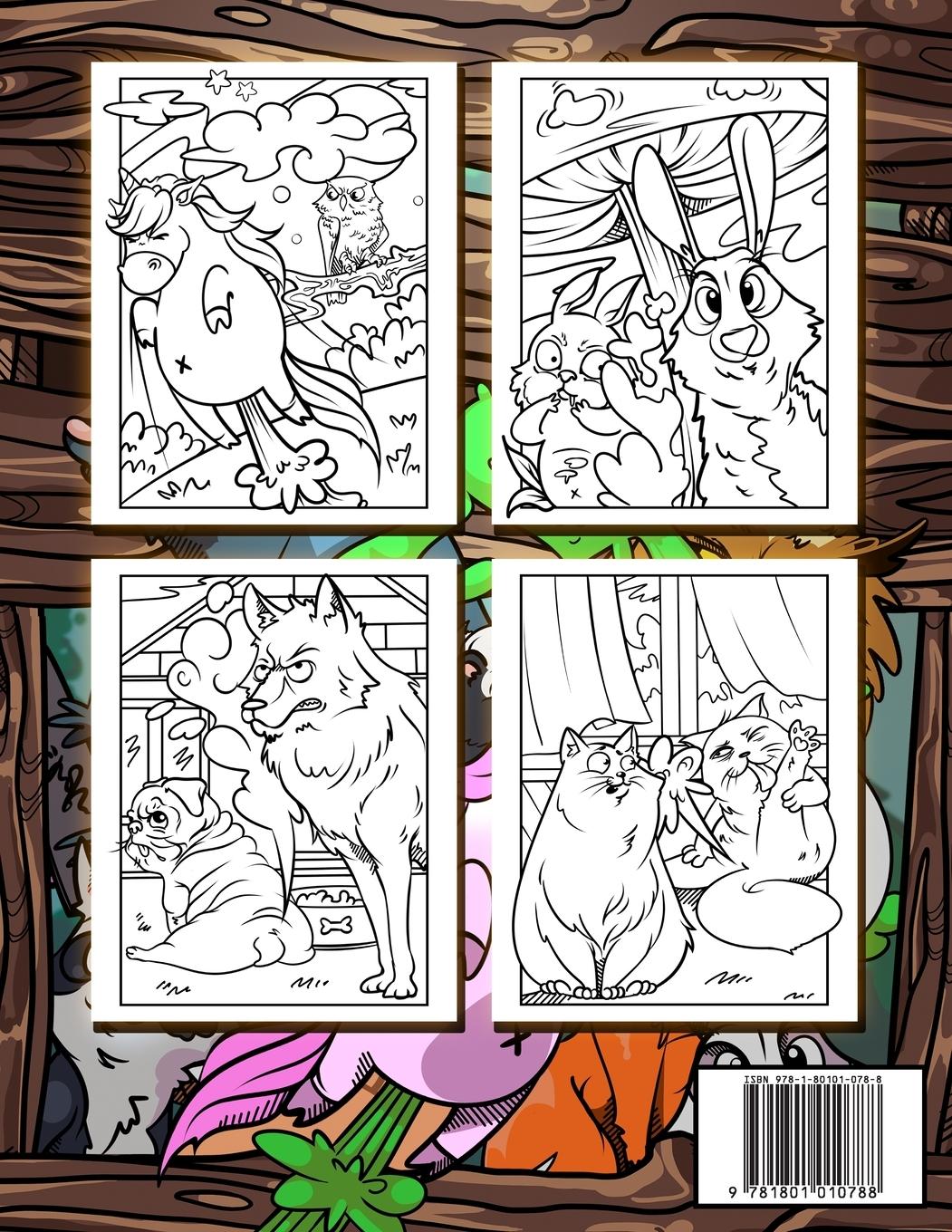 Rückseitencover FARTING ANIMALS Coloring Book