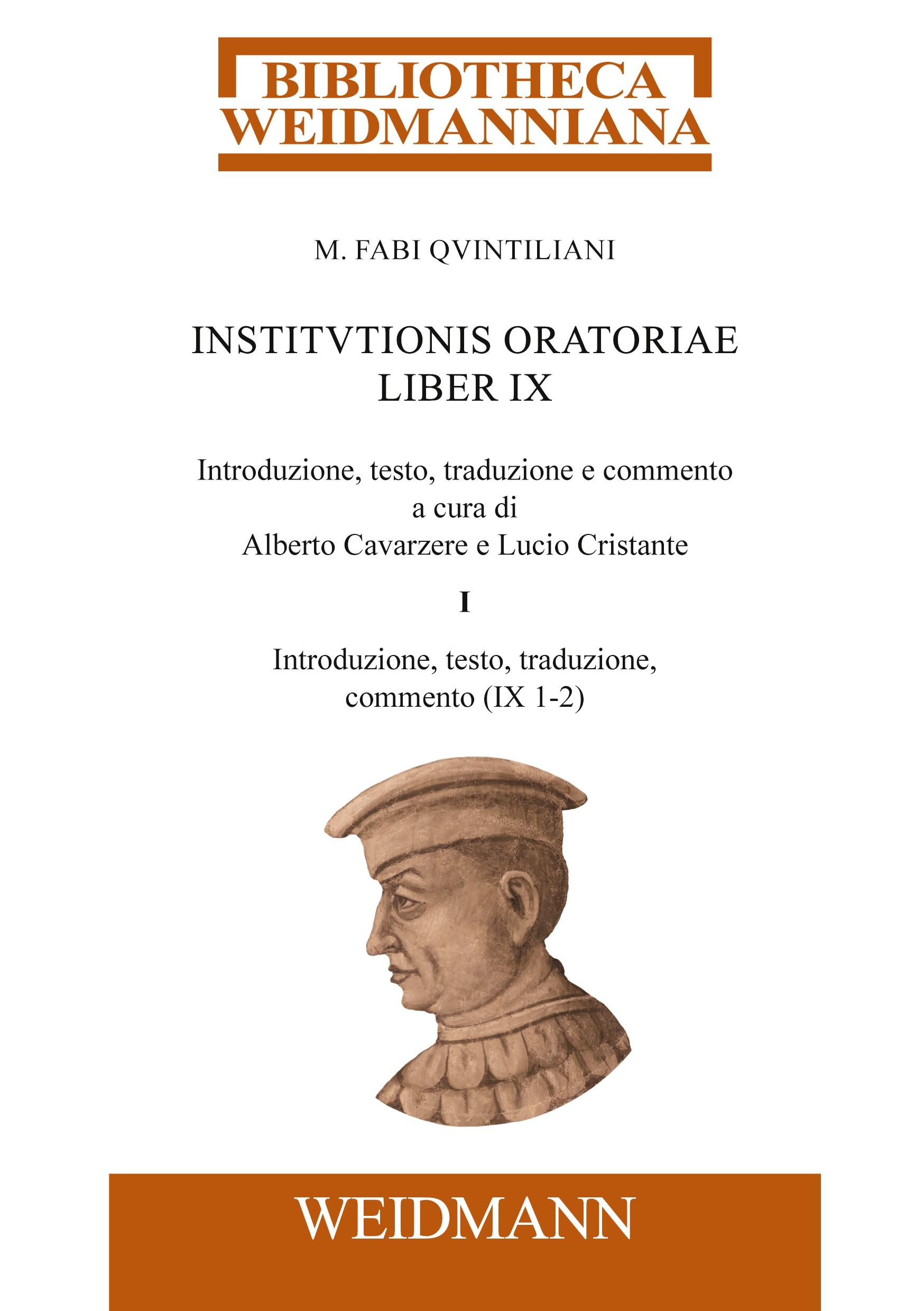 Vorderes Coverbild M. Fabi Quintiliani Institutionis oratoriae liber IX