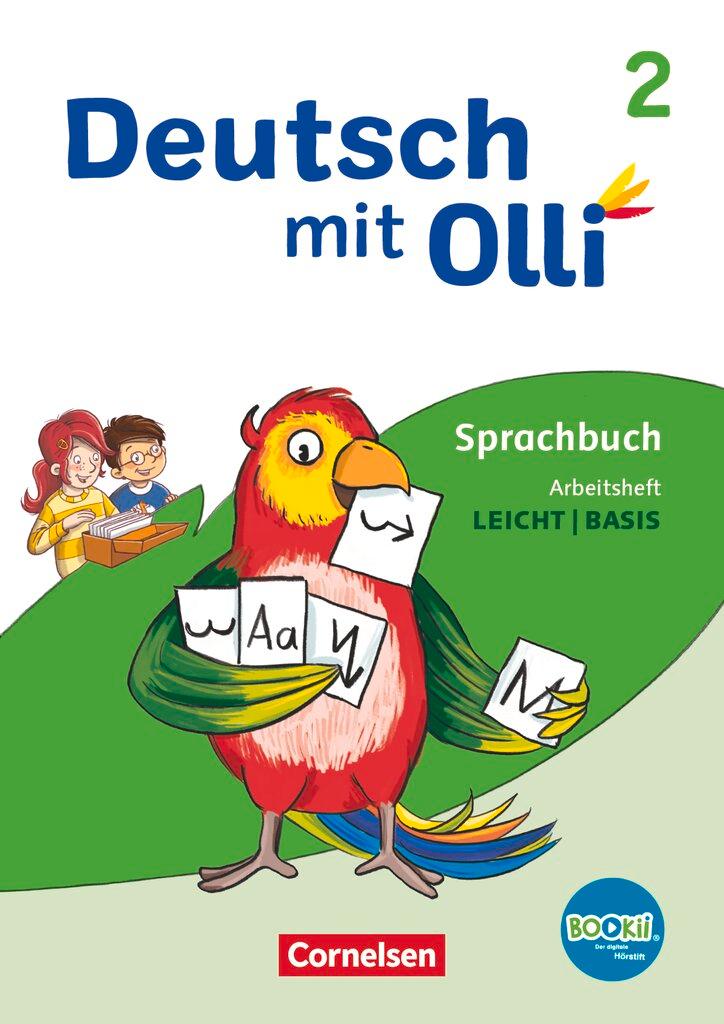 Vorderes Coverbild Deutsch mit Olli 2. Schuljahr. Arbeitsheft Leicht / Basis