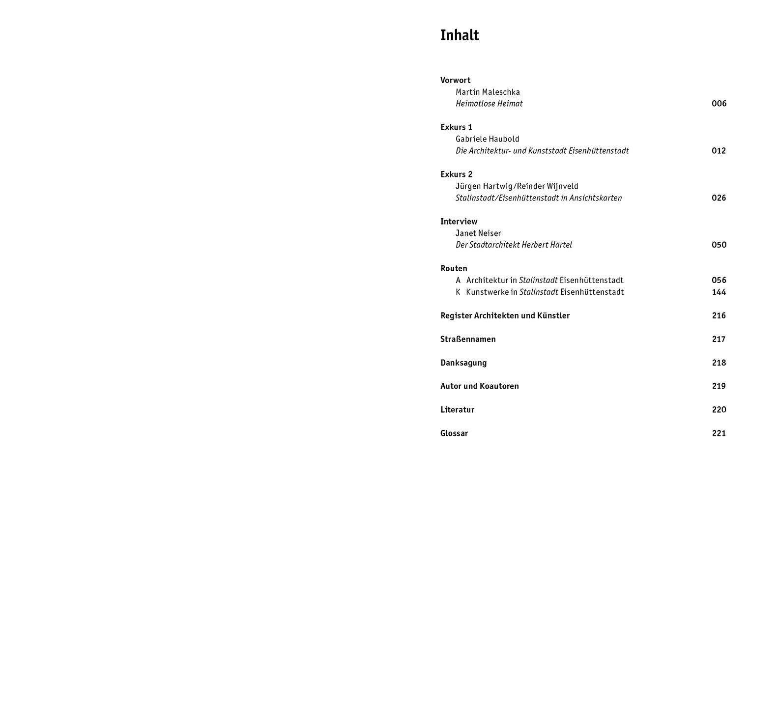 Beispielinhalt (Bild) Architekturführer Eisenhüttenstadt