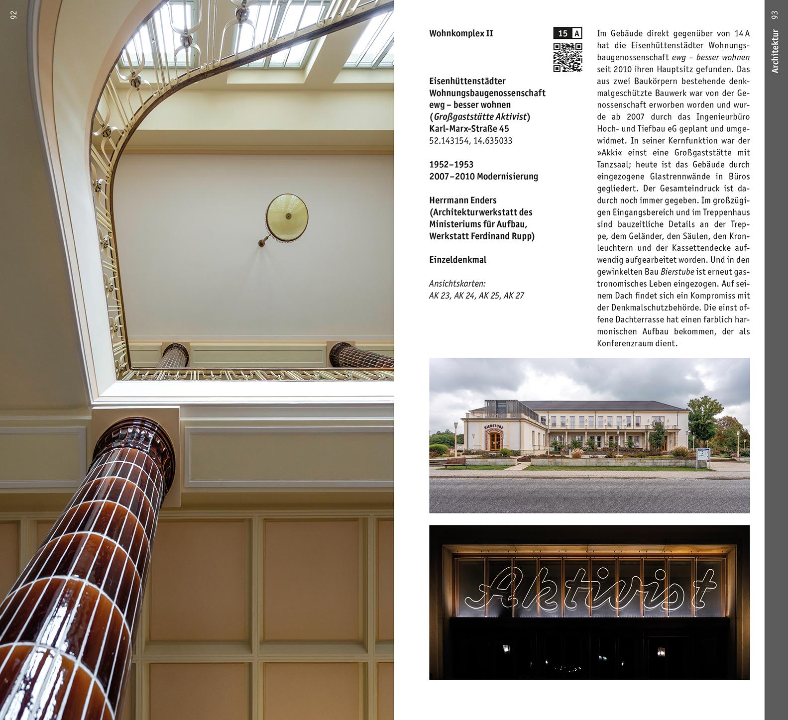 Beispielinhalt (Bild) Architekturführer Eisenhüttenstadt