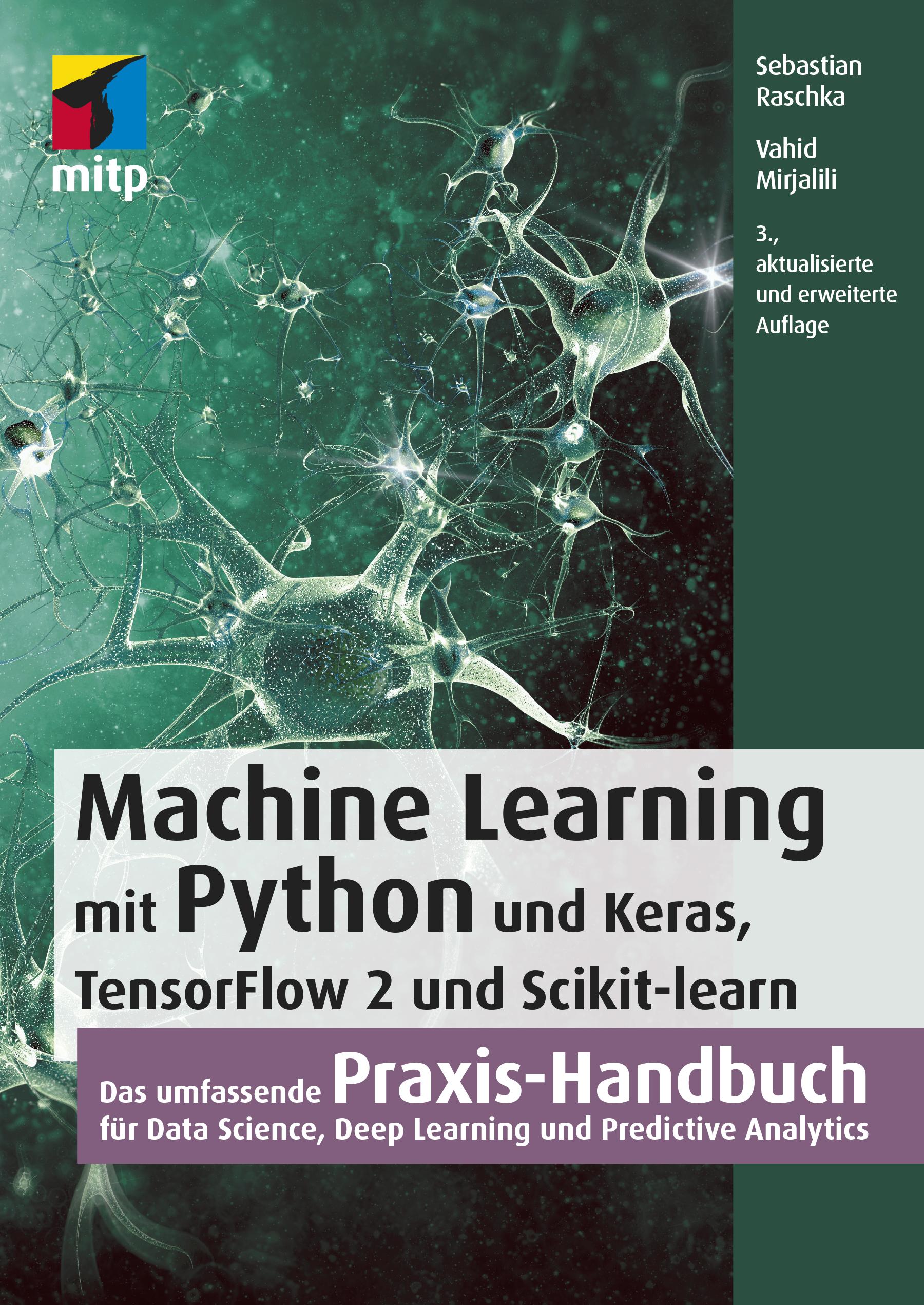Vorderes Coverbild Machine Learning mit Python und Keras, TensorFlow 2 und Scikit-learn