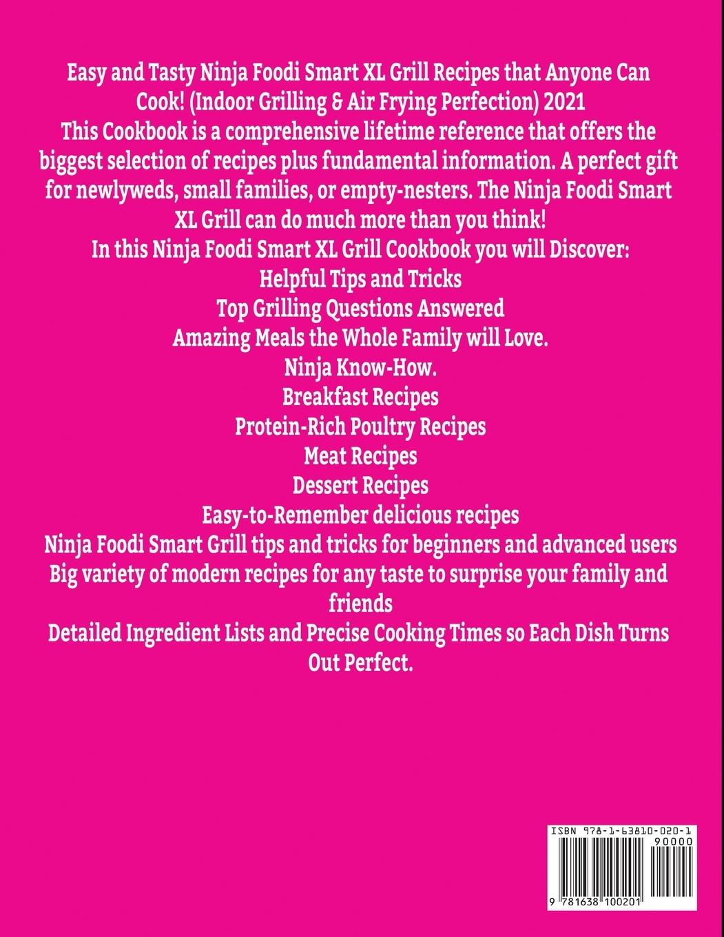 Rückseitencover Ninja Foodi Smart XL Grill Cookbook for Beginners