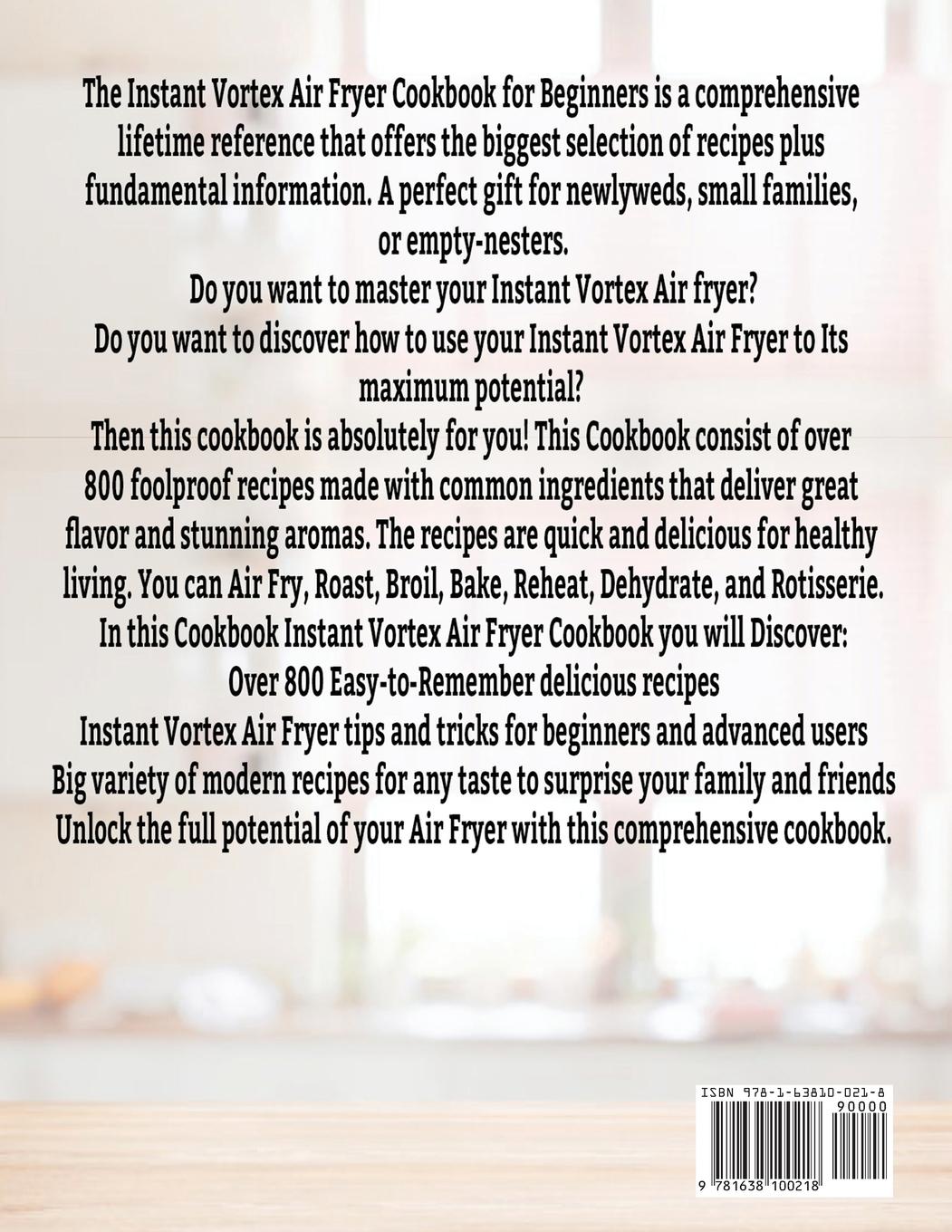 Rückseitencover Instant Vortex Air Fryer Cookbook for Beginners