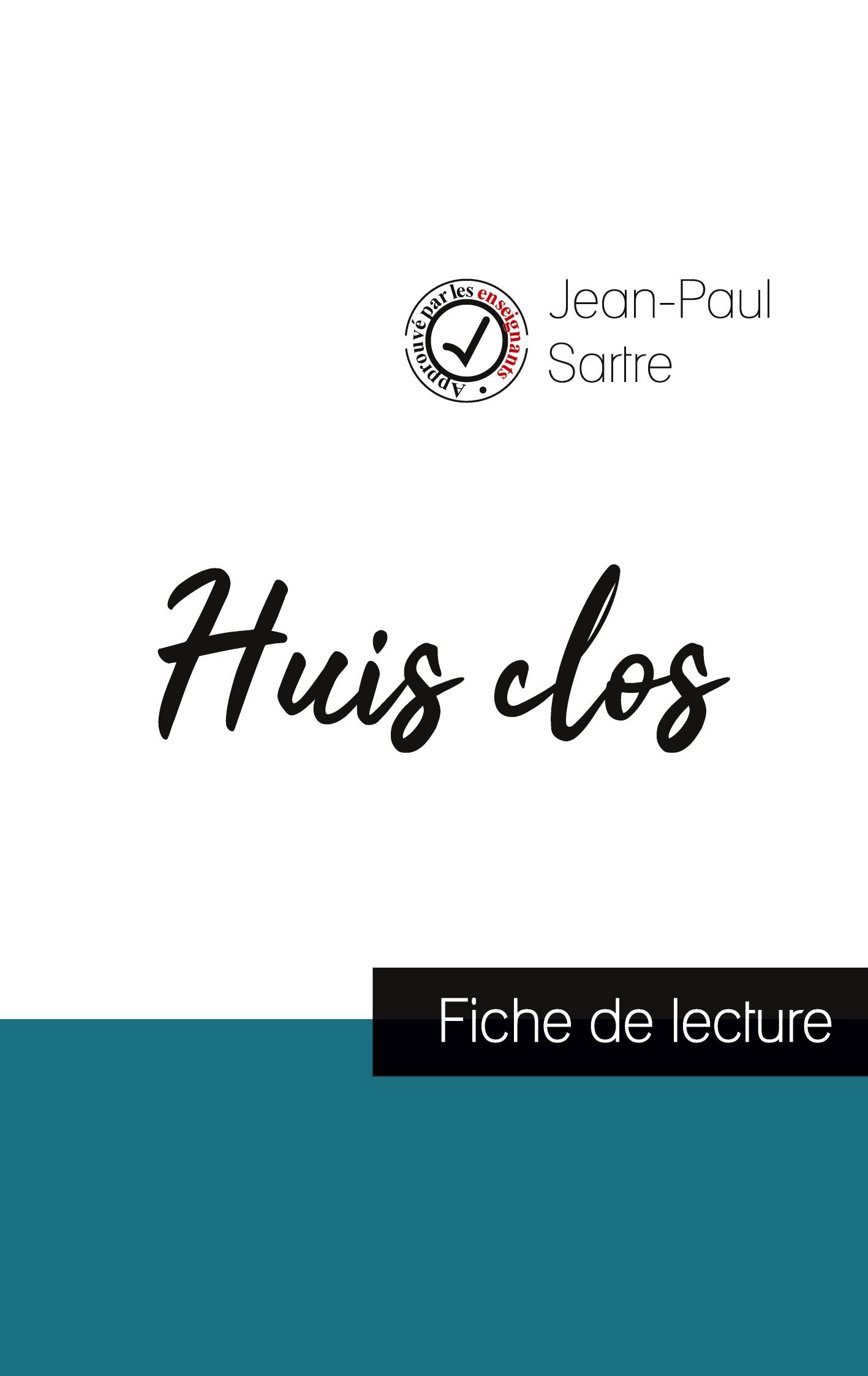 Vorderes Coverbild Huis clos de Jean-Paul Sartre (fiche de lecture et analyse complète de l'oeuvre)