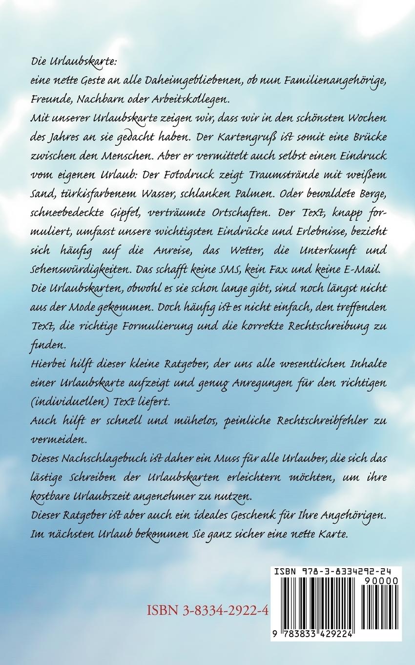 Rückseitencover Der kleine Urlaubskarten-Ratgeber