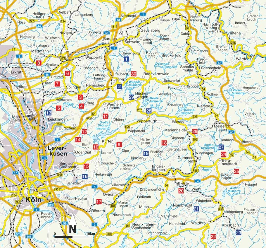 Beispielinhalt (Bild) Wanderungen für Langschläfer Bergisches Land
