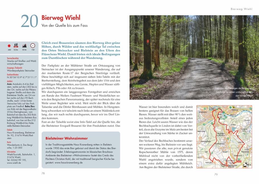 Beispielinhalt (Bild) Wanderungen für Langschläfer Bergisches Land