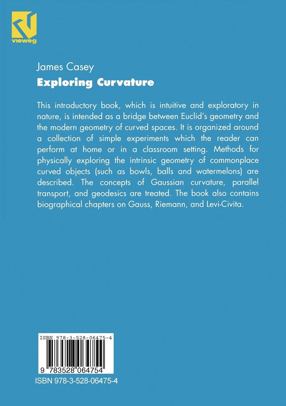 Rückseitencover Exploring Curvature