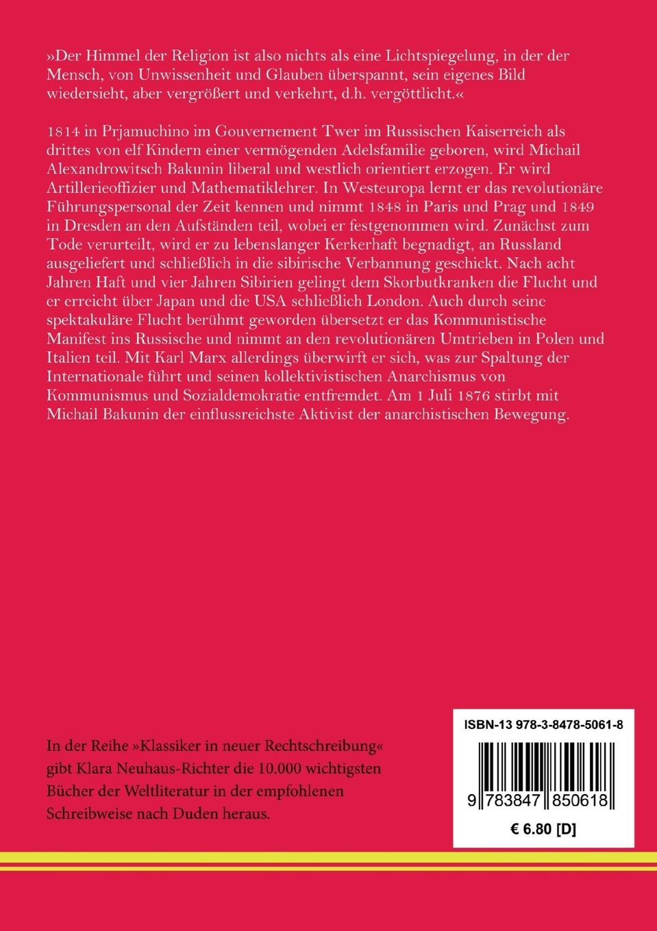 Rückseitencover Gott und der Staat