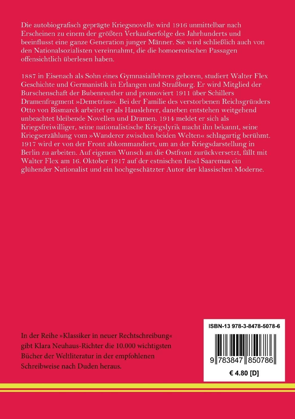 Rückseitencover Der Wanderer zwischen beiden Welten