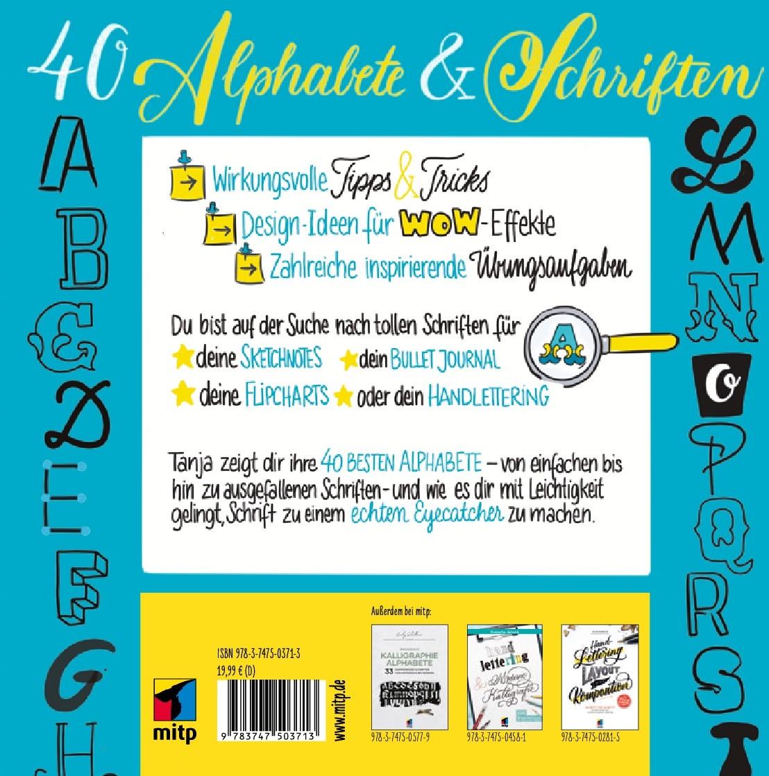 Rückseitencover Die 40 besten Alphabete für Sketchnotes, Flipcharts & mehr