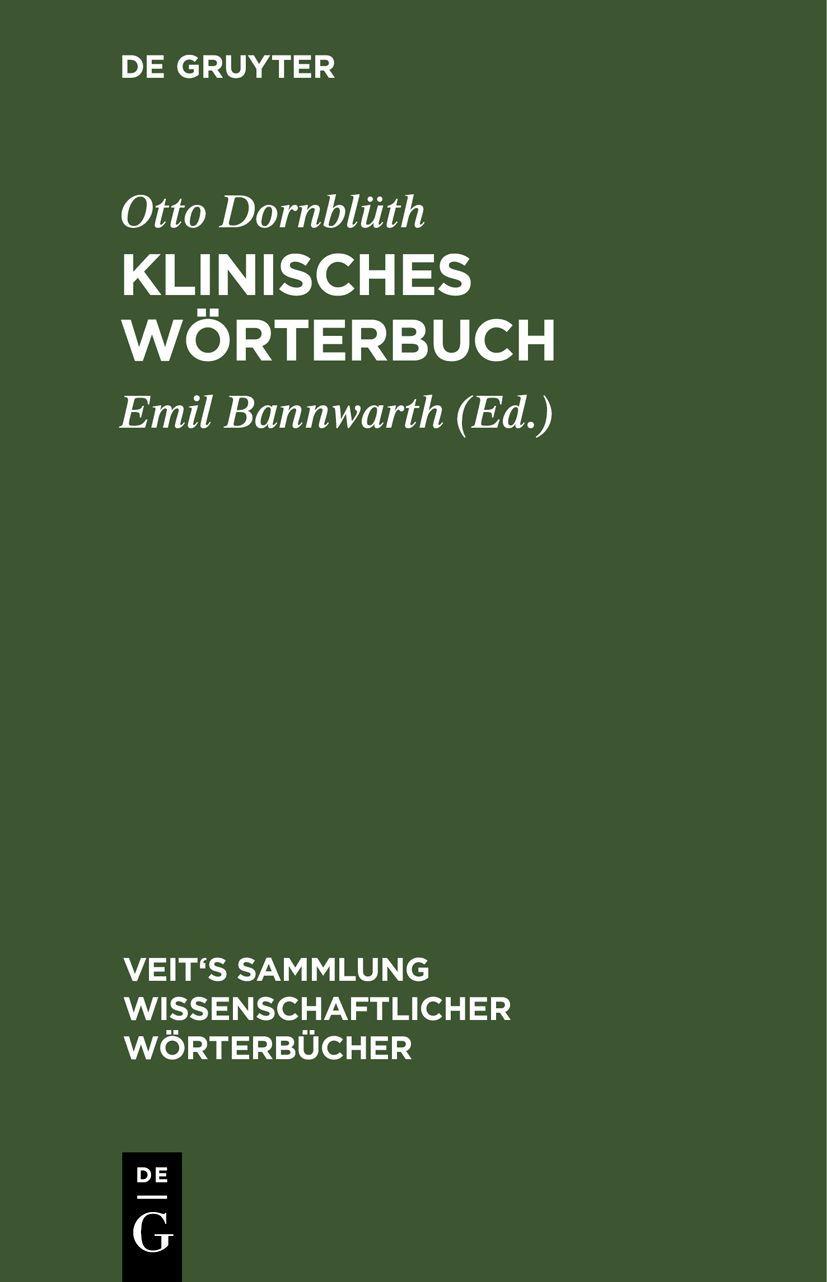 Vorderes Coverbild Klinisches Wörterbuch