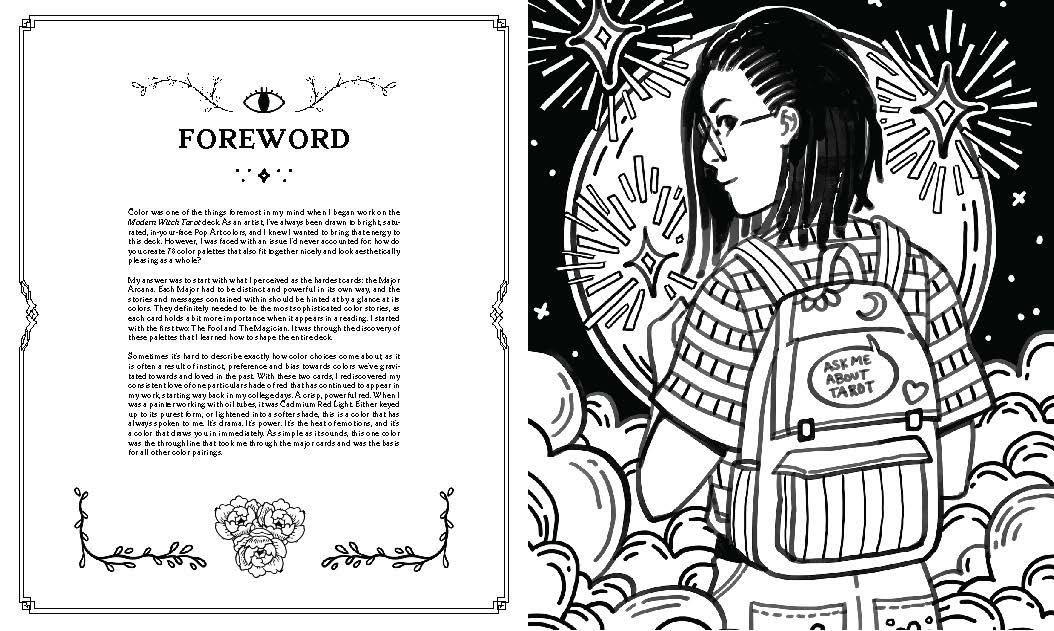 Beispielinhalt (Bild) Modern Witch Tarot Coloring Book