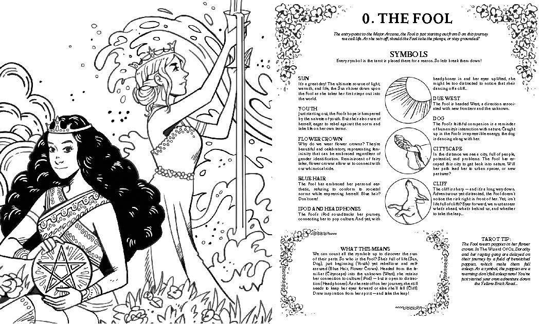 Beispielinhalt (Bild) Modern Witch Tarot Coloring Book
