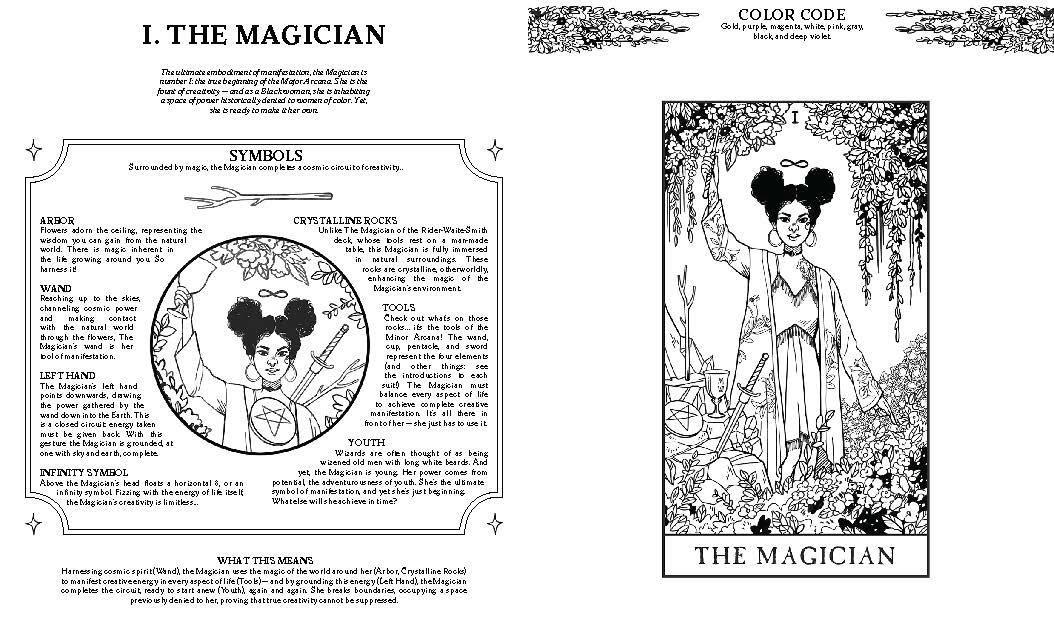 Beispielinhalt (Bild) Modern Witch Tarot Coloring Book