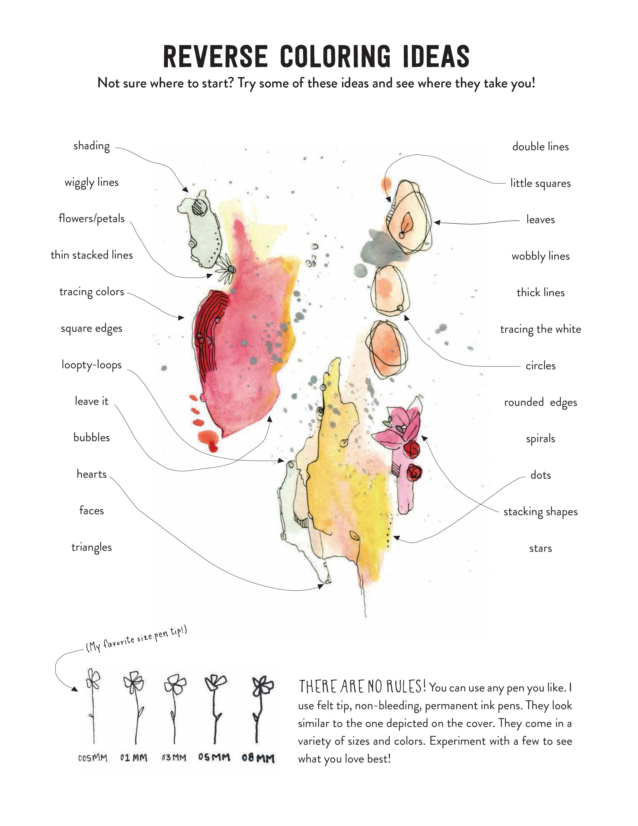 Beispielinhalt (Bild) The Reverse Coloring Book(TM)
