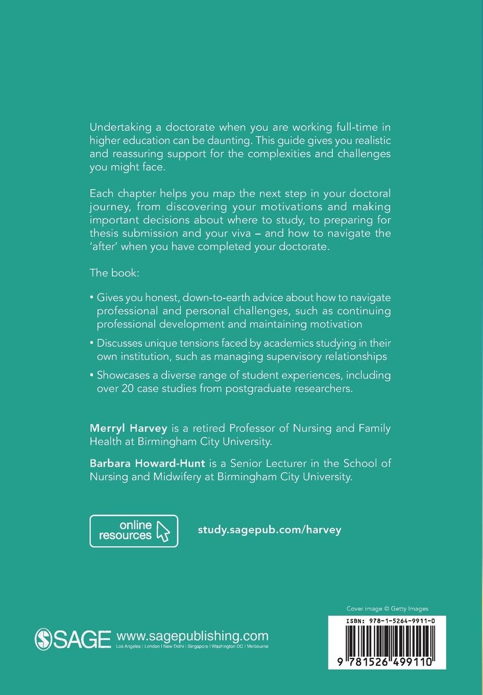 Rückseitencover Achieving Your Doctorate While Working in Higher Education