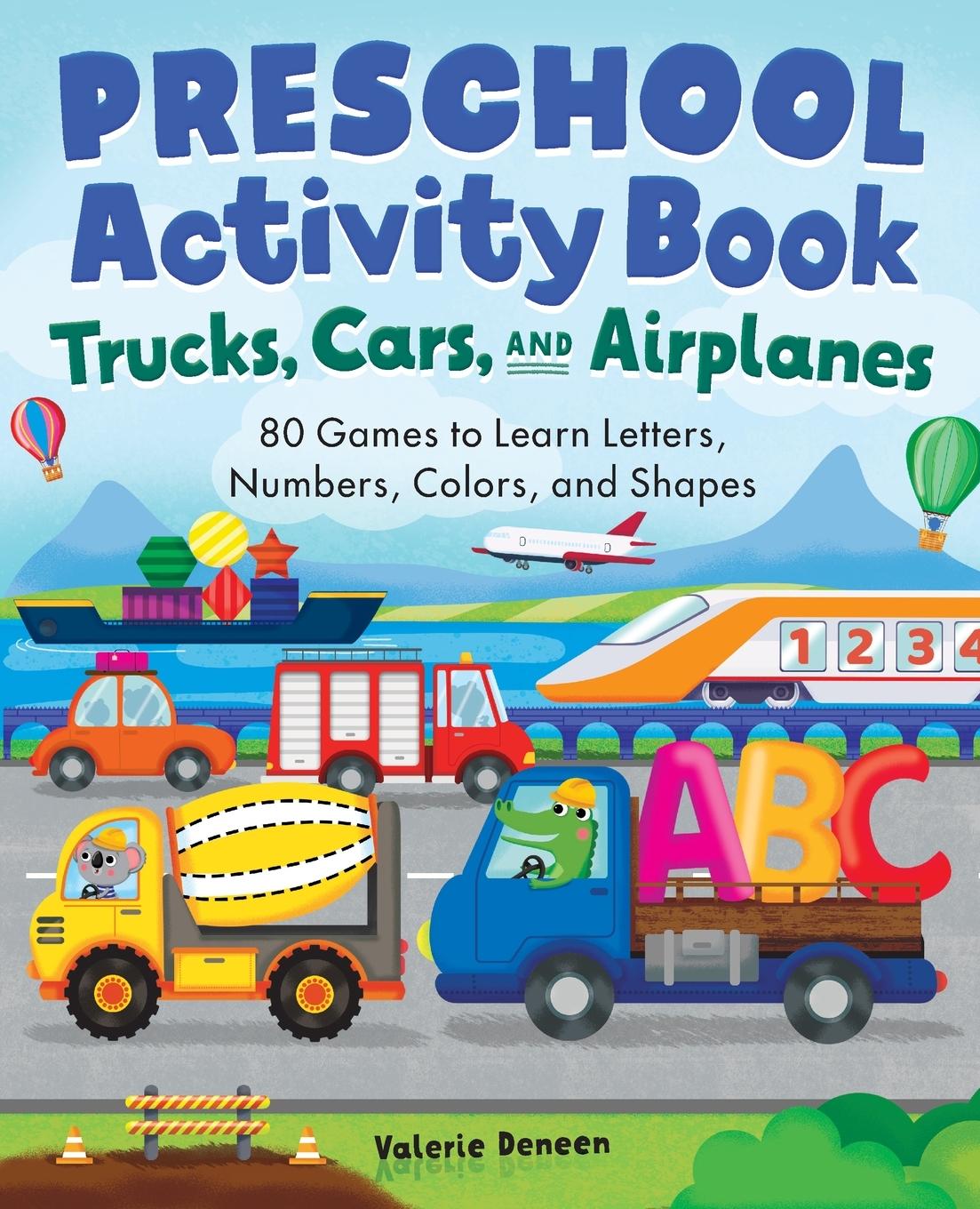 Vorderes Coverbild Preschool Activity Book Trucks, Cars, and Airplanes