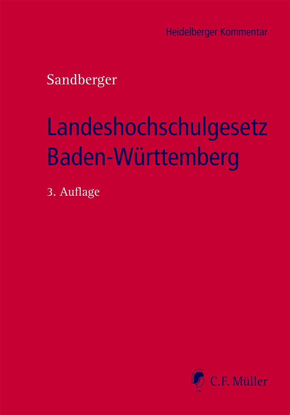 Vorderes Coverbild Landeshochschulgesetz Baden-Württemberg