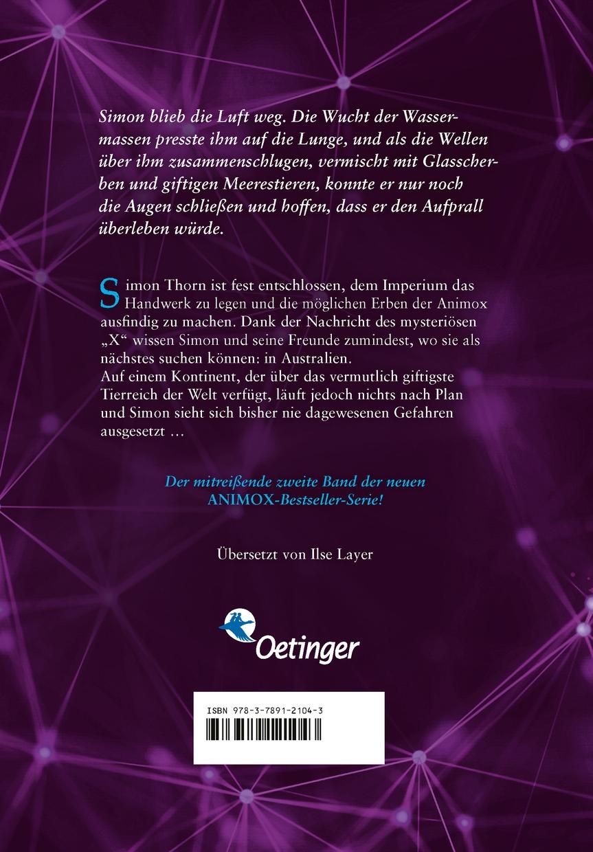 Rückseitencover Die Erben der Animox 2. Das Gift des Oktopus