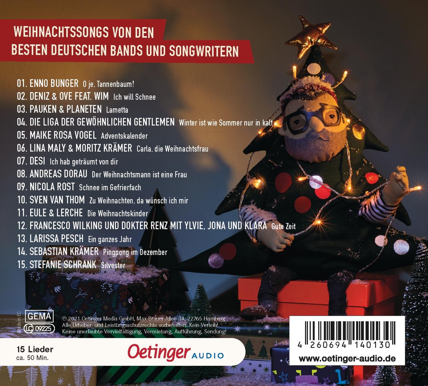 Rückseitencover Unter meinem Bett. Das Weihnachtsalbum