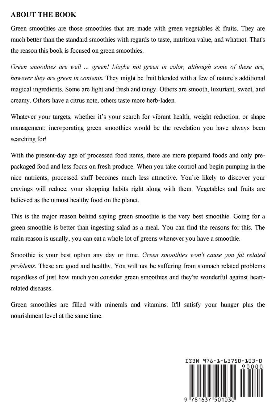 Rückseitencover 7-Day Green Smoothie Recipes for Detox and Cleansing