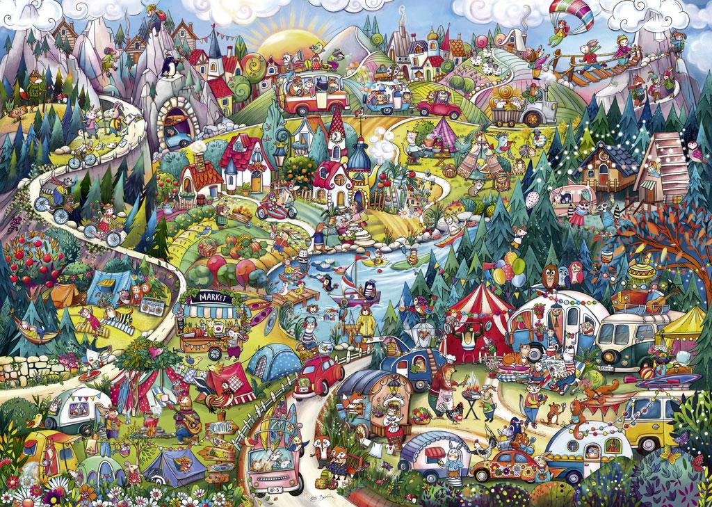 Beispielinhalt (Bild) Go Camping! Puzzle 2000 Teile