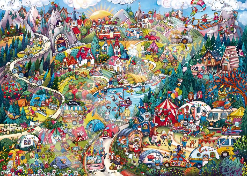 Beispielinhalt (Bild) Go Camping! Puzzle 2000 Teile
