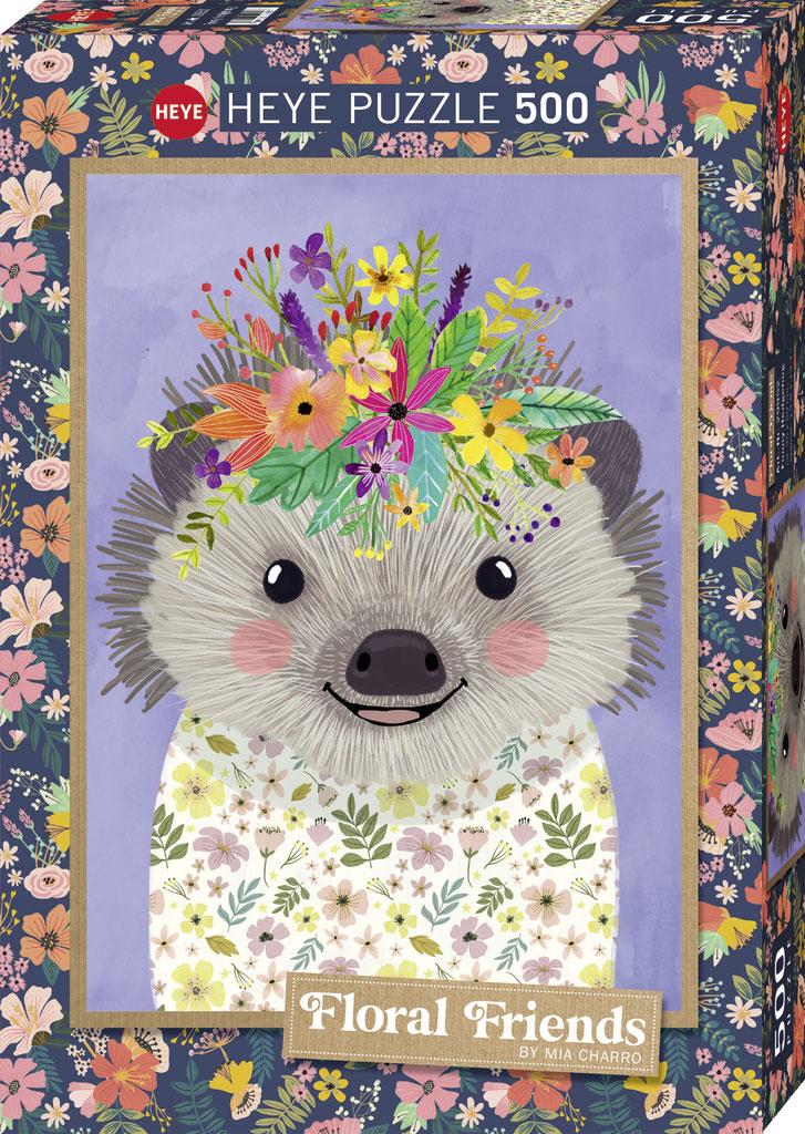 Vorderes Coverbild Funny Hedgehog, Floral Friends Puzzle 500 Teile