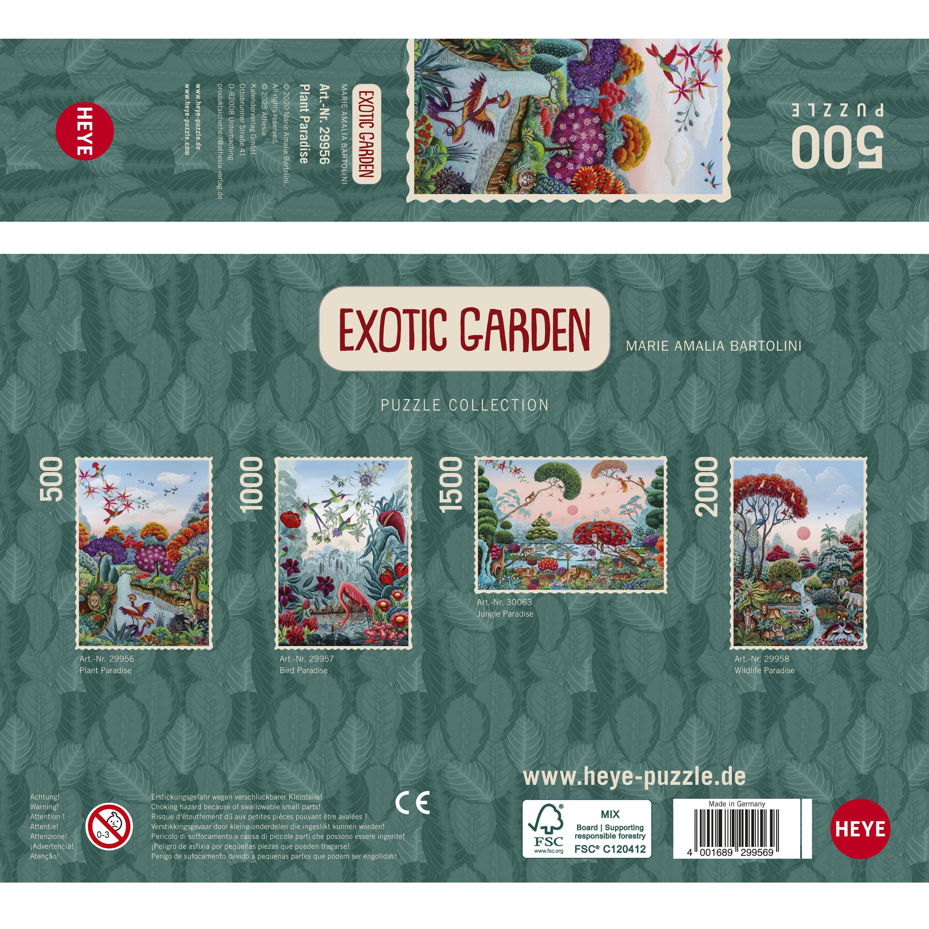 Beispielinhalt (Bild) Plant Paradise Puzzle 500 Teile