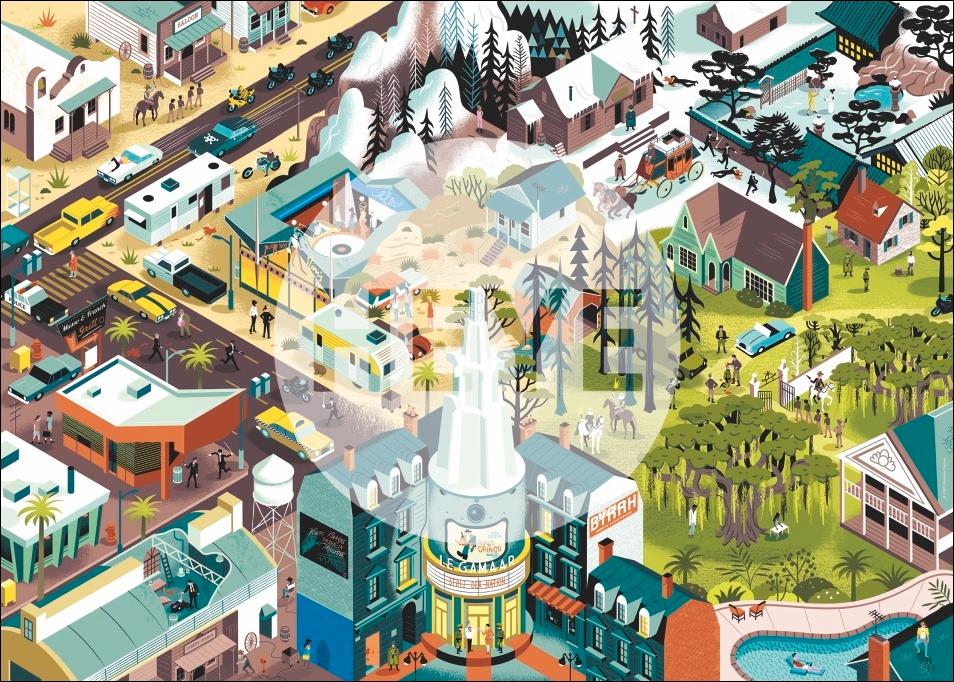 Beispielinhalt (Bild) Tarantino Films Puzzle 1000 Teile