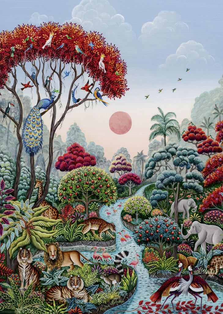 Beispielinhalt (Bild) Wildlife Paradise Puzzle 2000 Teile