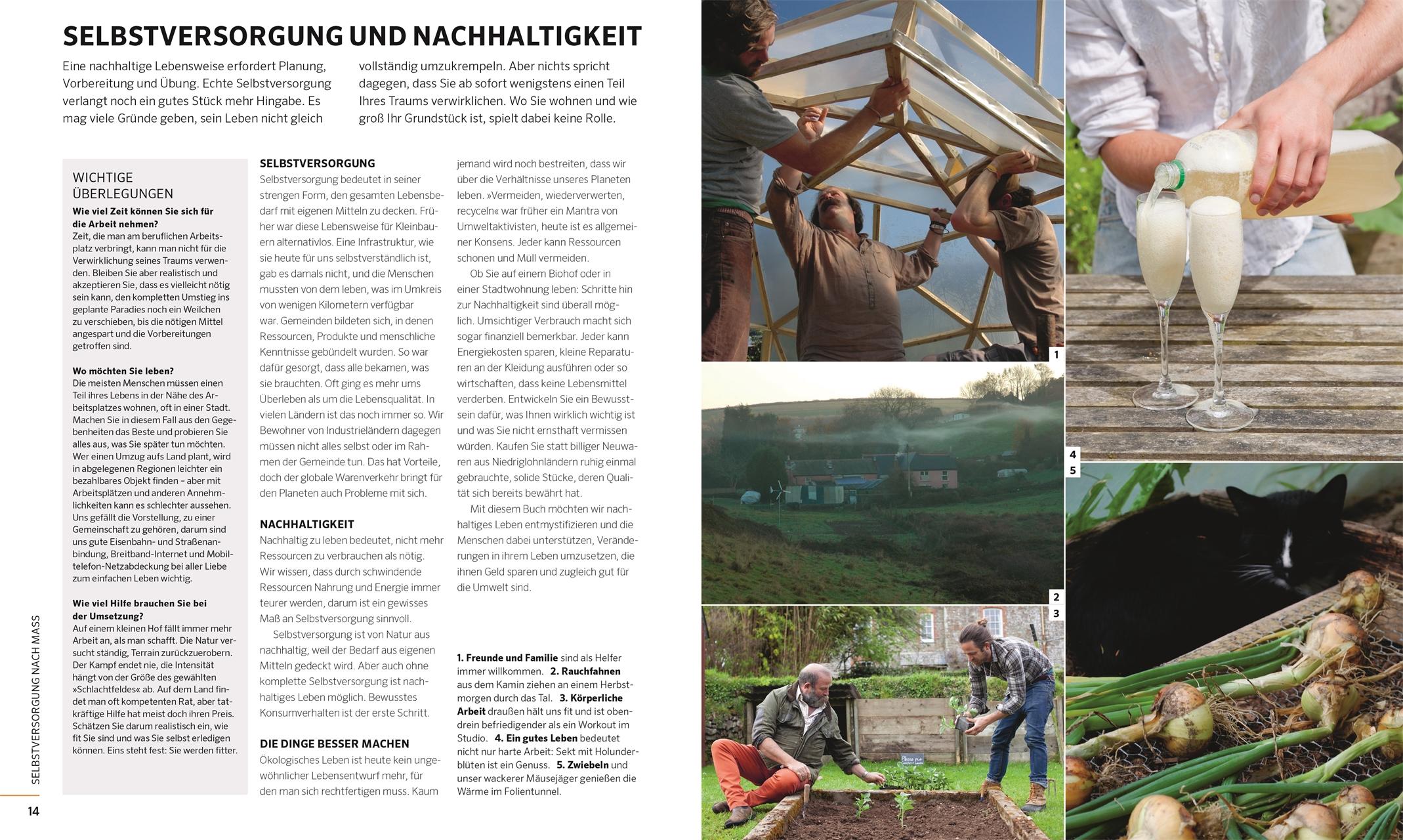 Beispielinhalt (Bild) Das große Buch der Selbstversorgung