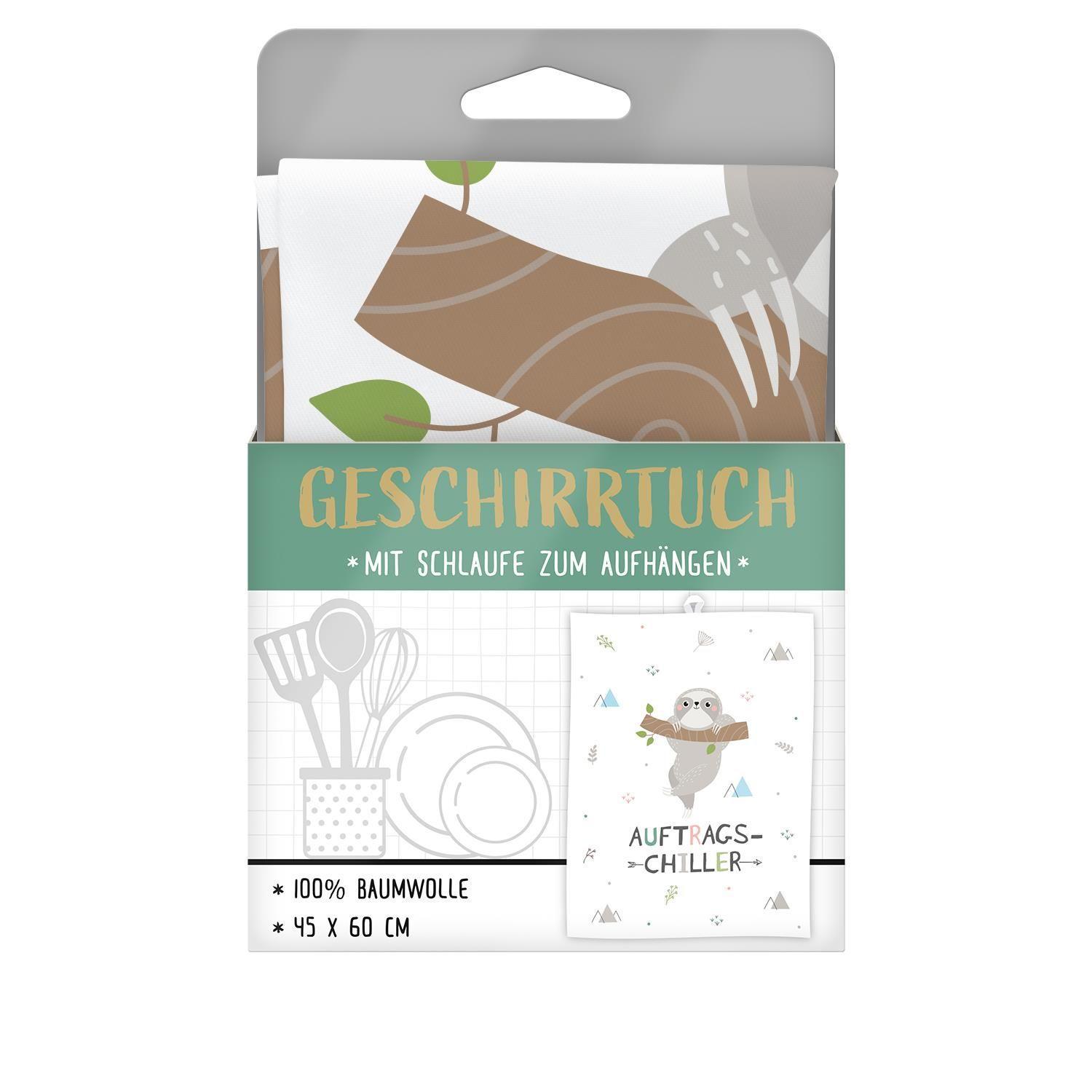 Beispielinhalt (Bild) GRUSS & CO 47094 Geschirrtuch Faultier Chiller