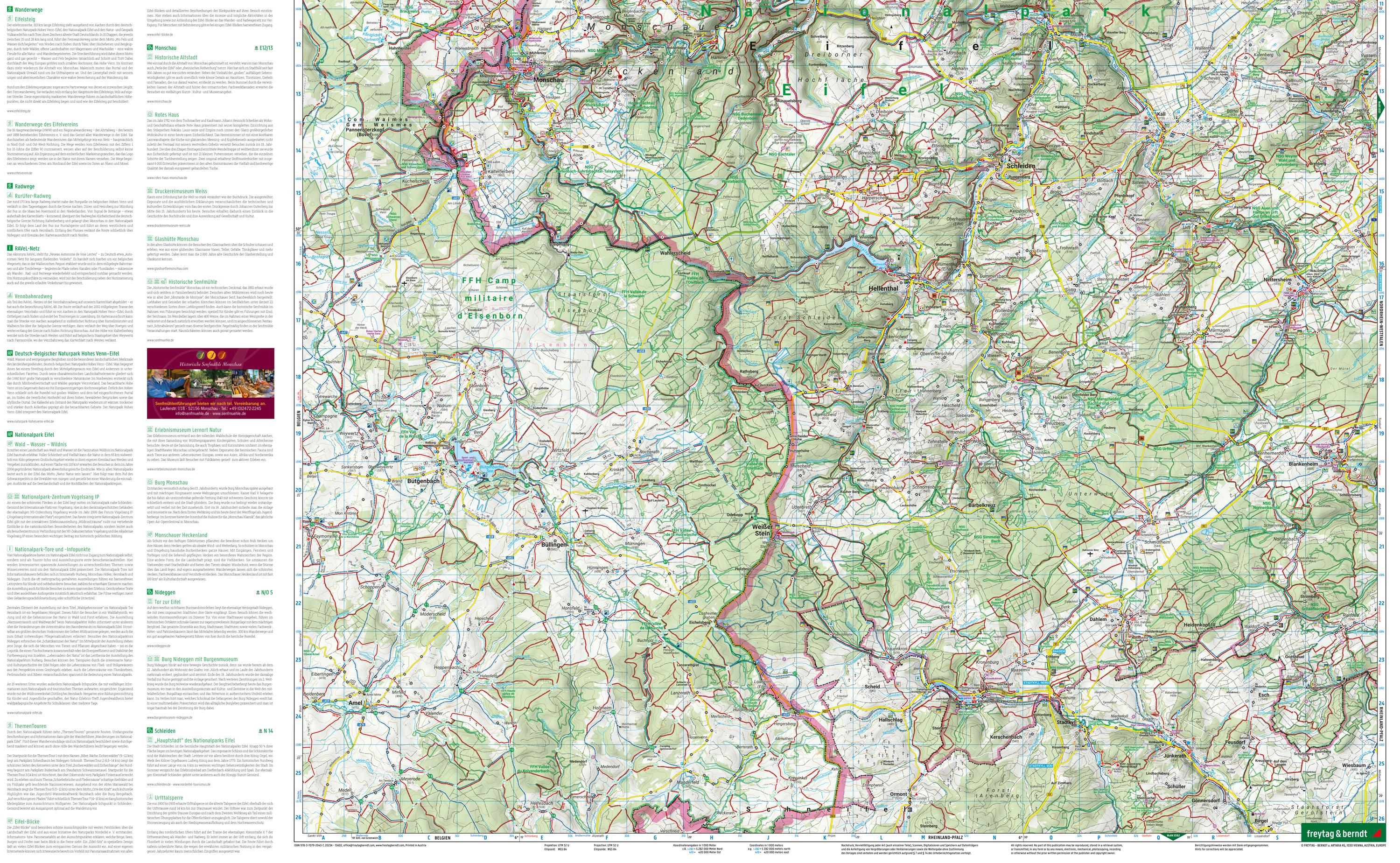 Beispielinhalt (Bild) Nationalpark Eifel, Wander-, Rad- und Freizeitkarte 1:50.000, freytag & berndt, WKD 5371
