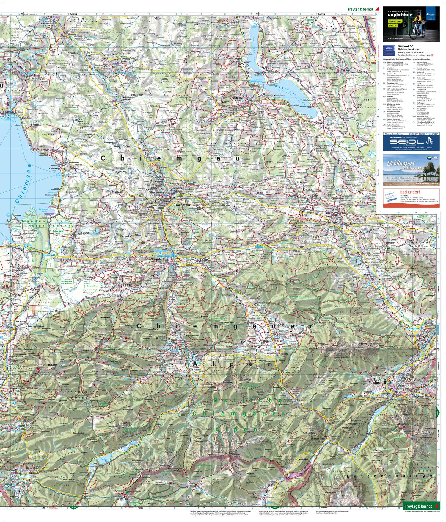 Beispielinhalt (Bild) Chiemsee, Wander-, Rad- und Freizeitkarte 1:50.000, freytag & berndt, WK D5203